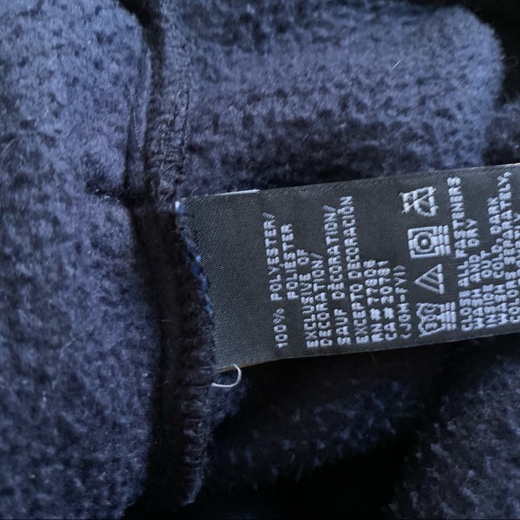 Y2K TOMMY HILFIGER BLUE FLEECE PULLOVER ZIP SWEATER UNISEX M-L - Picture 5 of 10